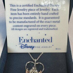 Enchanted Disney Fine Jewelry Diamond Majestic Princess Castle Pendant Necklace